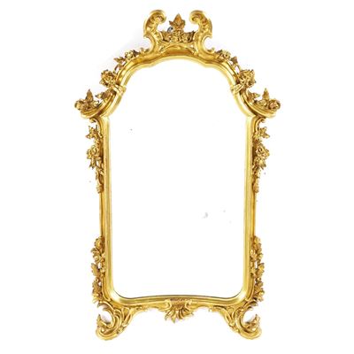Specchiera in Legno Intagliato e Dorato. XX Secolo