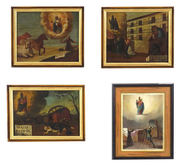 Quattro ex voto "Madonna di Europa"