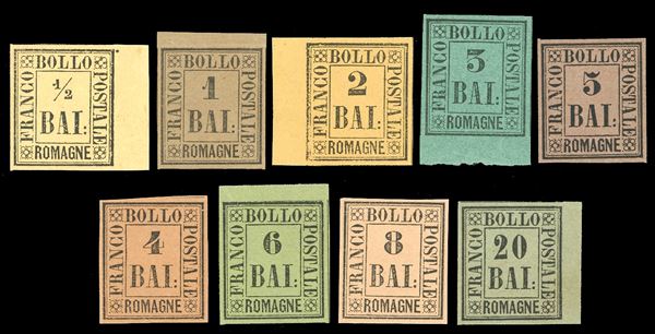 ROMAGNE - GOVERNO PROVVISORIO 1859 - Serie completa (1/9)