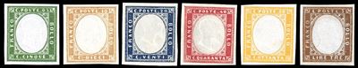 Sardegna 1861/63 - IV Emissione, Serie Completa nelle Tonalità Più Comuni (13e/18a)