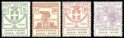 Regno D'italia - Enti Parastatali Gruppo D'azione Scuole-milano 1924 - Serie Completa (38/41)