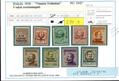 Terre Redente 1918 - Venezia Tridentina, Serie Completa (19/27), Venezia Giulia, Serie Completa (...