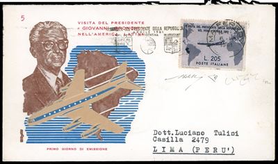 Repubblica Italiana 1961 - 205 Lire Gronchi Rosa (921), Ricoperto Dall'analogo Esemplare Stampato...