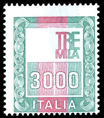 Repubblica Italiana 979 - 3.000 Lire Alti Valori Senza Testa, Francobollo Naturale (bolaffi 1540b...