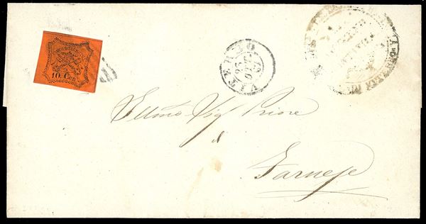 PONTIFICIO - PRESA DI ROMA 1867 - 10 cent. vermiglio arancio (17)