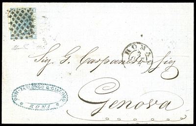 Pontificio - Presa di Roma 1870 - 20 Cent. Azzurro