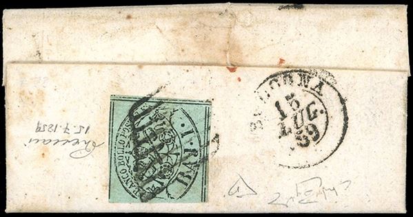 ROMAGNE - GOVERNO PROVVISORIO 1859 - 1 baj verde grigiastro (2)