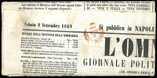 NAPOLI - DITTATURA 1860 - 1/2 grano rosa, II tavola (2c)