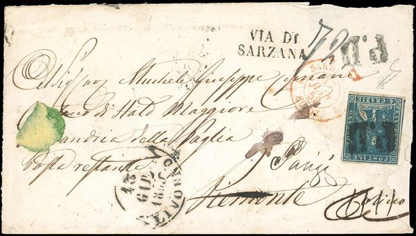 TOSCANA - GOVERNO PROVVISORIO 1859 - 6 crazie azzurro, II emissione (15)