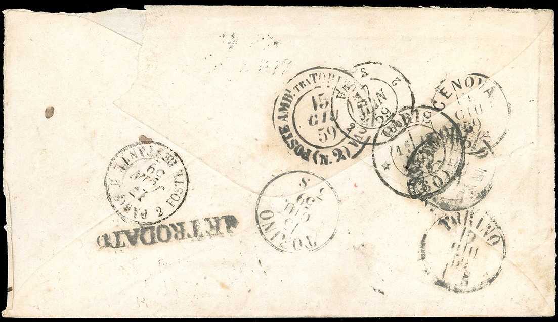 Toscana - Governo Provvisorio 1859 - 6 Crazie Azzurro, II Emissione (15)
