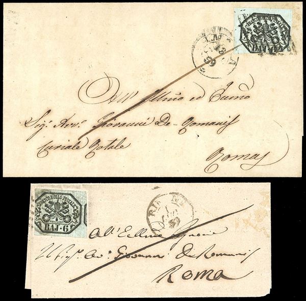 ROMAGNE - GOVERNO PROVVISORIO 1859 - 6 baj grigio verdastro (7)