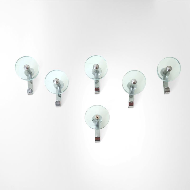 Fontana Arte : Sei appendiabiti  - Auction Design Lab - Cambi Casa d'Aste