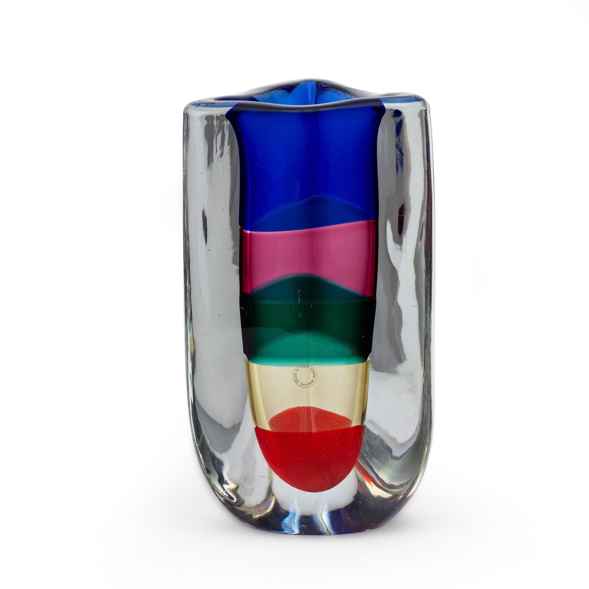 Fulvio Bianconi - Vaso Murano “Fasce Sommerse”, 1992