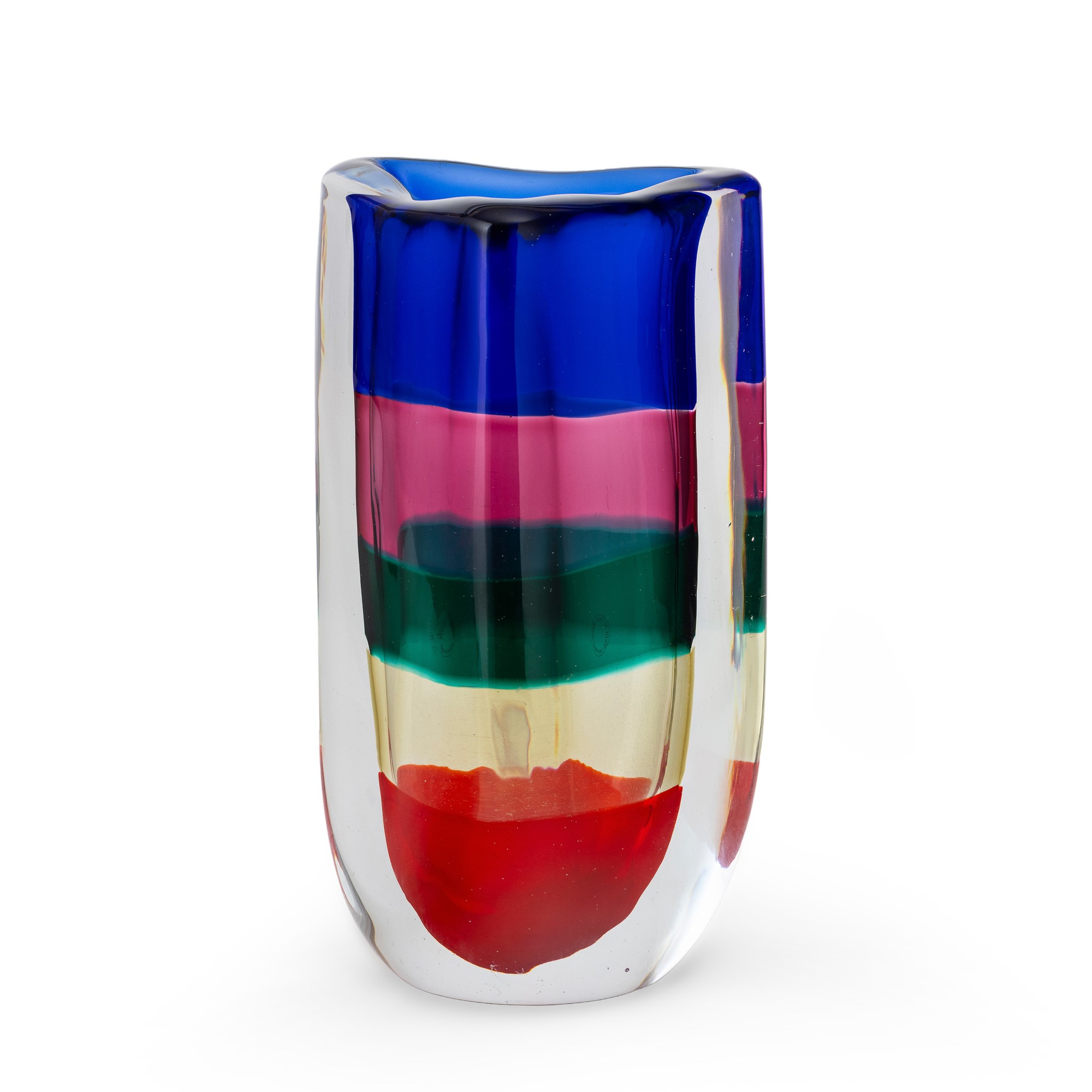 Fulvio Bianconi - Vaso Murano “Fasce Sommerse”, 1992