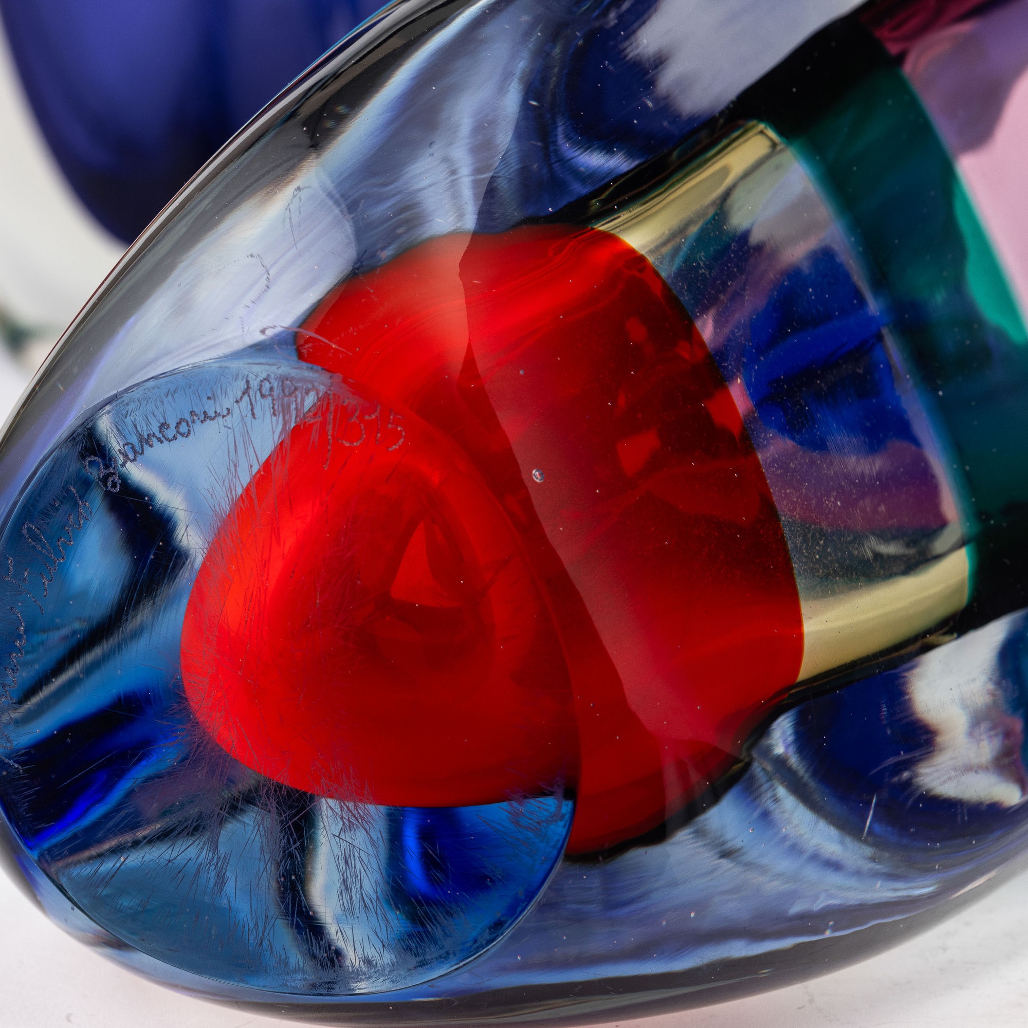 Fulvio Bianconi - Vaso Murano “Fasce Sommerse”, 1992
