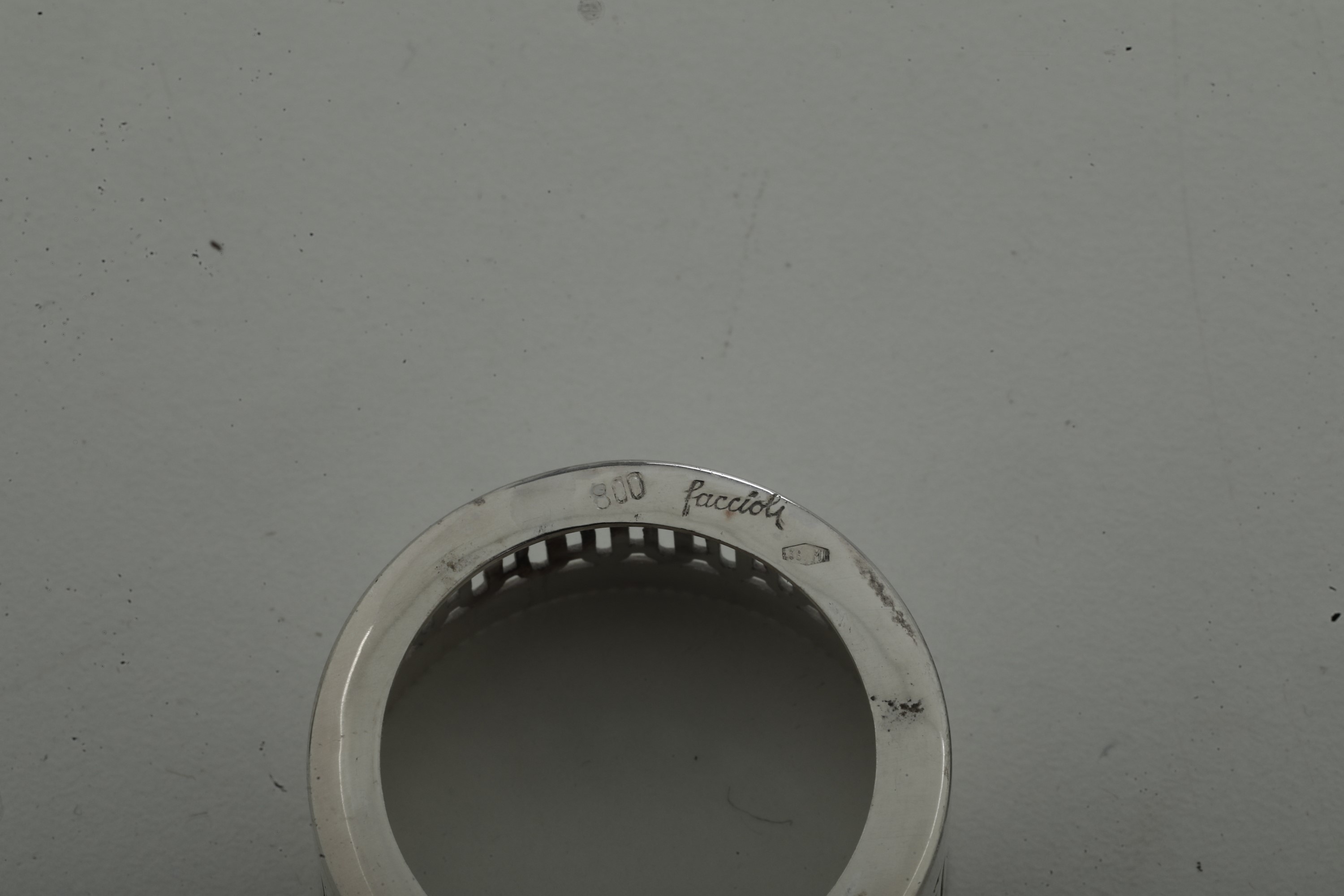 Sei Saliere Segnaposto a Soggetto Marinaro. Argenteria Artistica Milanese del XX Secolo. Argentie...