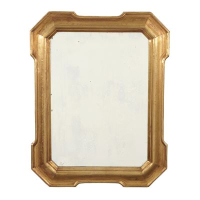 Specchiera in Legno Dorato. XX Secolo