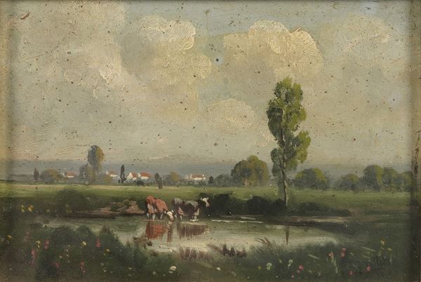 J. Vallet Paesaggio con armenti