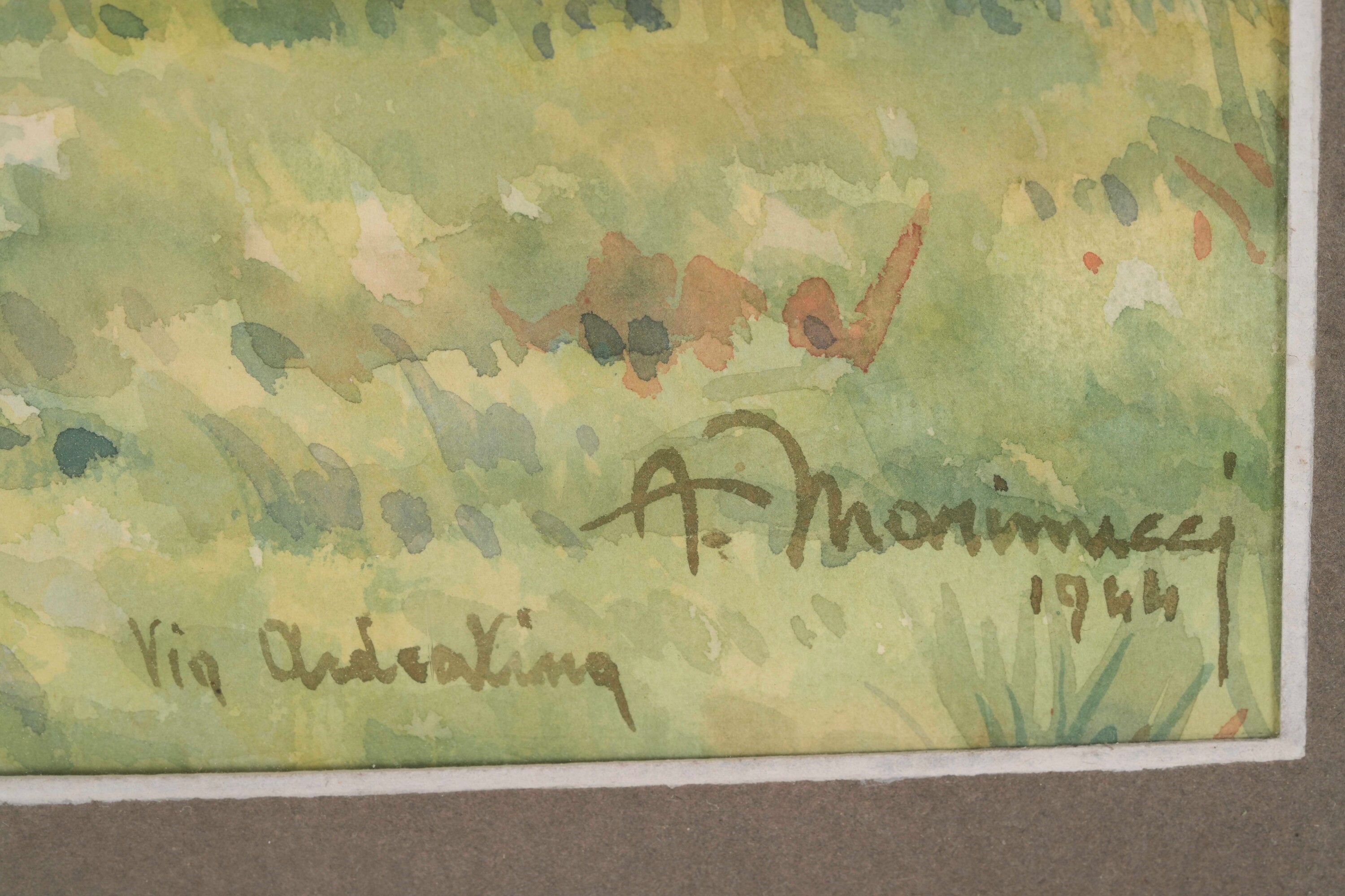 Angelo Marinucci - Cupola romana - Agro Pontino, due acquerelli