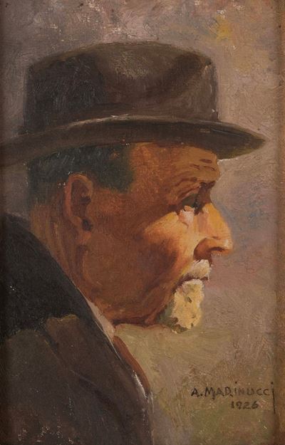 Ritratto maschile, olio su tavola