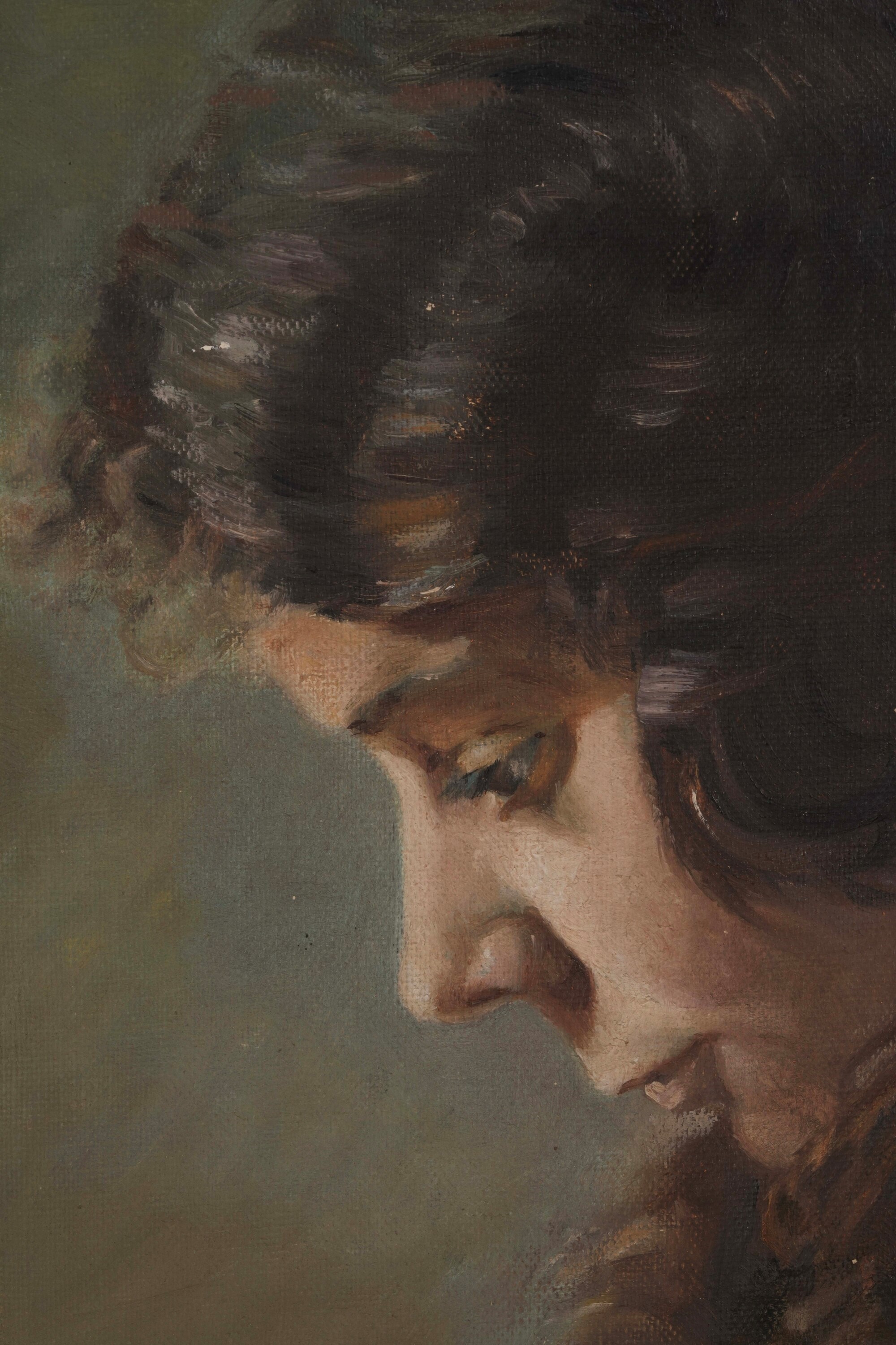 Angelo Marinucci - Ritratto femminile, olio su tela