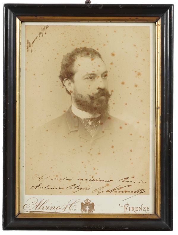 Foto di cantante lirico datata 10/11/86 con firma autografa (illeggibile)