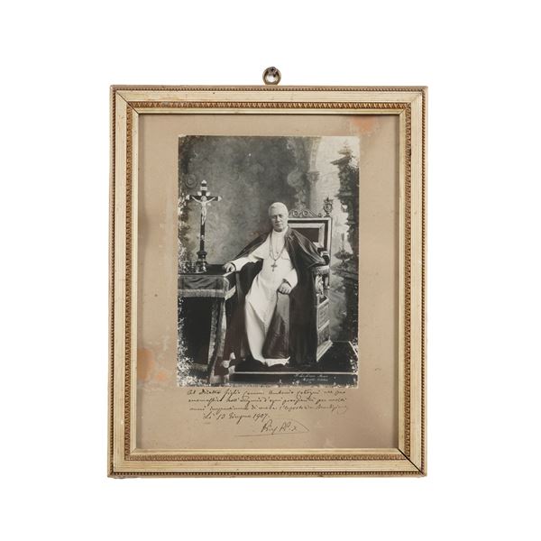 Benedizione autografa di Papa Pio X, con relativa foto dello stesso