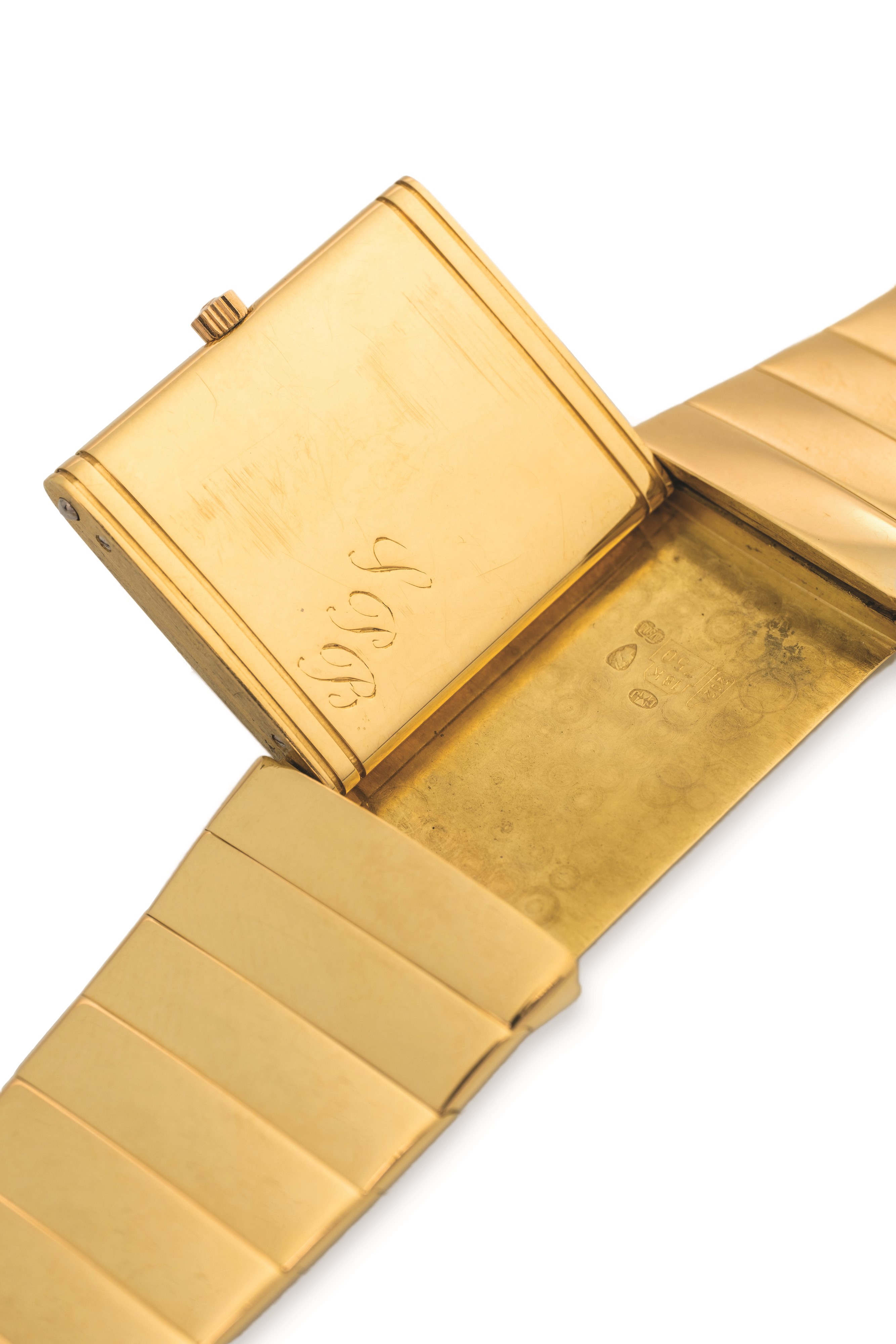Jaeger-lecoultre - Reverso - Orologio in oro giallo 18k con bracciale integrato, quadrante bianco...