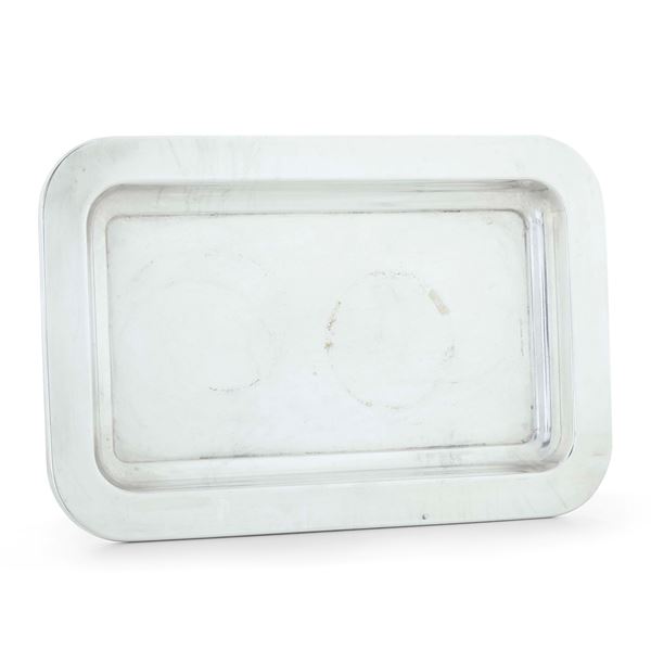 Vassoio rettangolare. Argenteria veneta del XX secolo, argentiere Rino Greggio, Padova