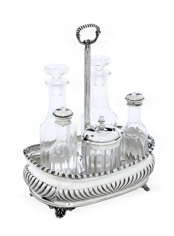 Portacondimenti. Argenteria milanese del XX secolo, argentiere Messulam per Fasoli, Verona