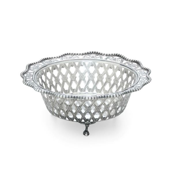 Cestino traforato. Argenteria fiorentina del XX secolo, Fabbrica Argenteria Fiorentina di Bartolini Bartolozzi & C.