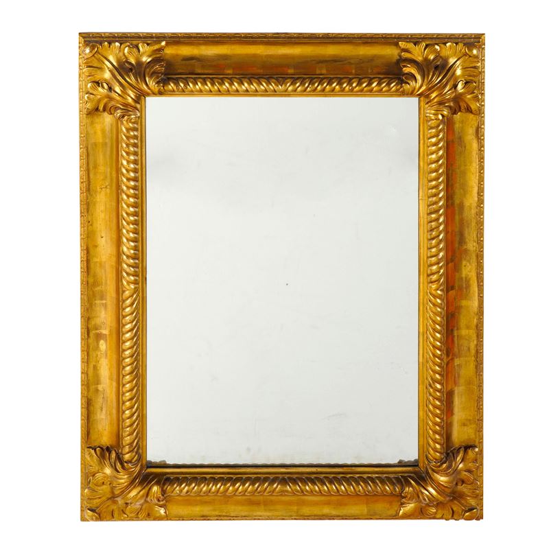 Specchiera in legno intagliato e dorato  - Asta Antiquariato - Cambi Casa d'Aste