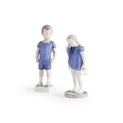 Bing & Grøndal, Due figurine di bambini in porcellana
