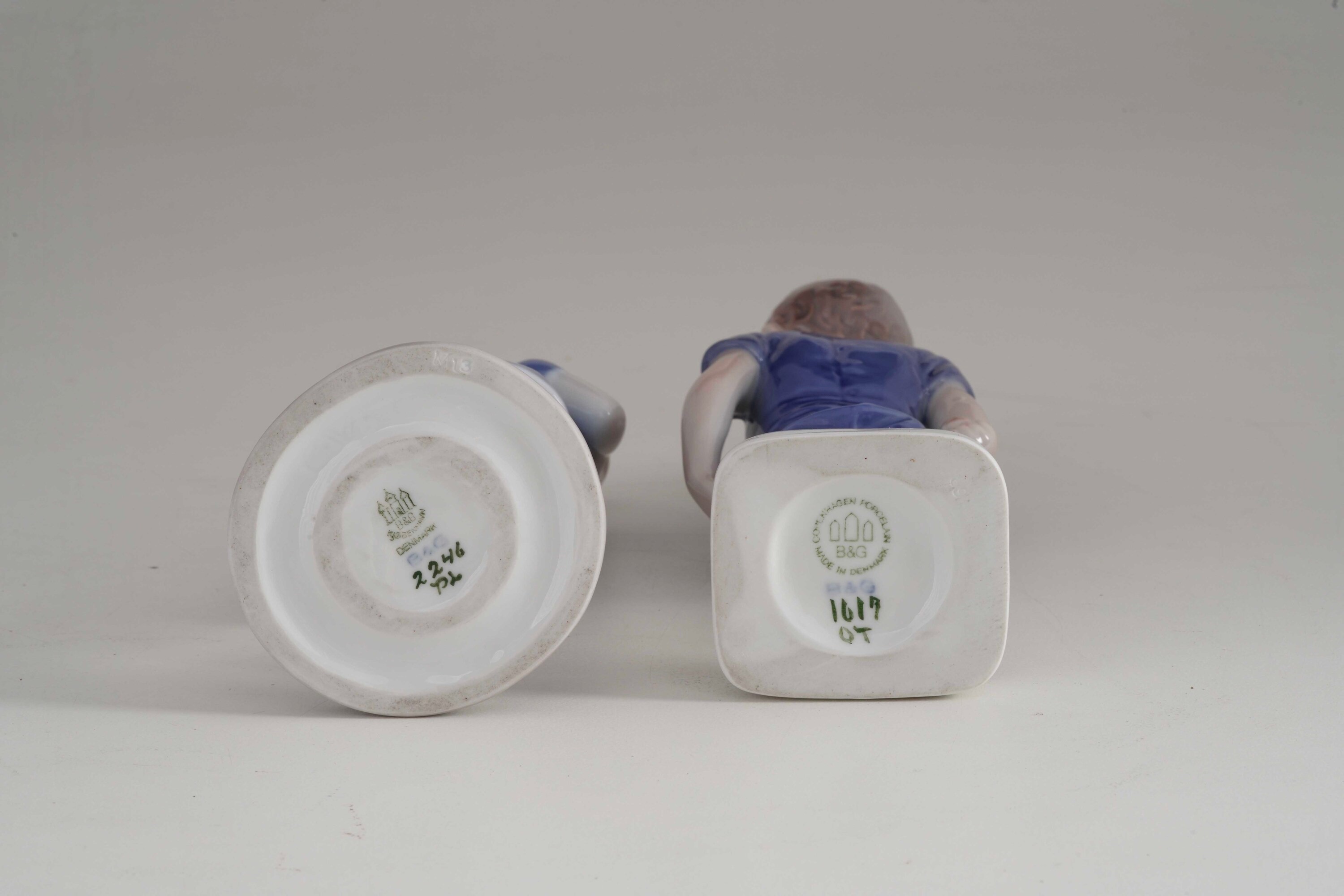 Bing & Grøndal, Due figurine di bambini in porcellana