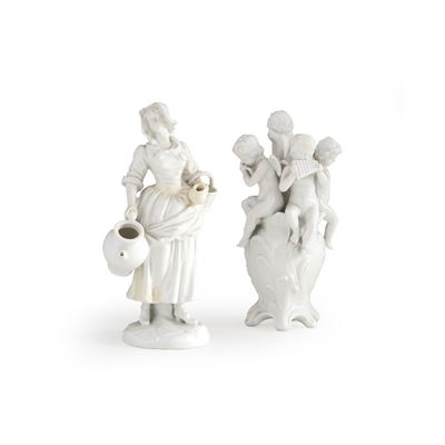 Manifattura Ginori, Una figura di popolana con putti, porcellana