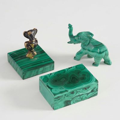 Raccolta di Soprammobili in Malachite