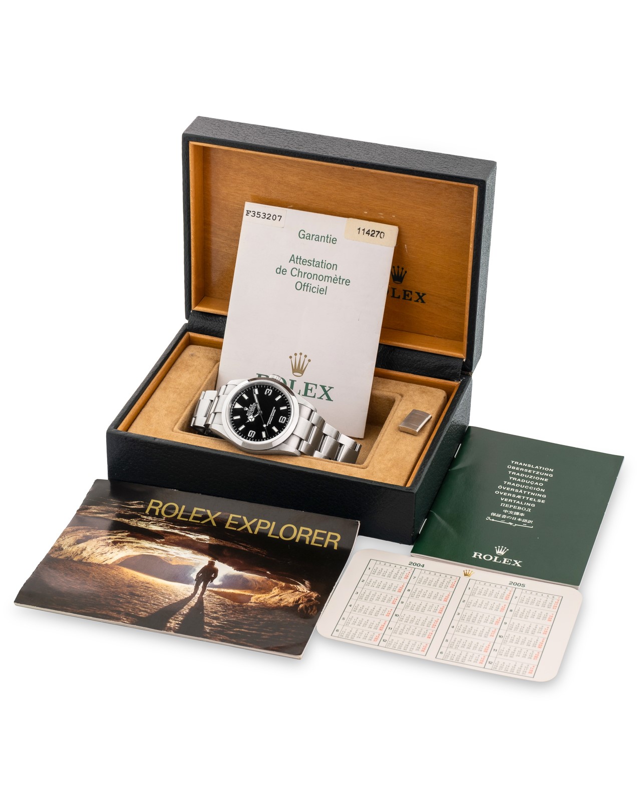 Rolex - Explorer ref 114270 in acciaio con quadrante nero e indici luminescenti