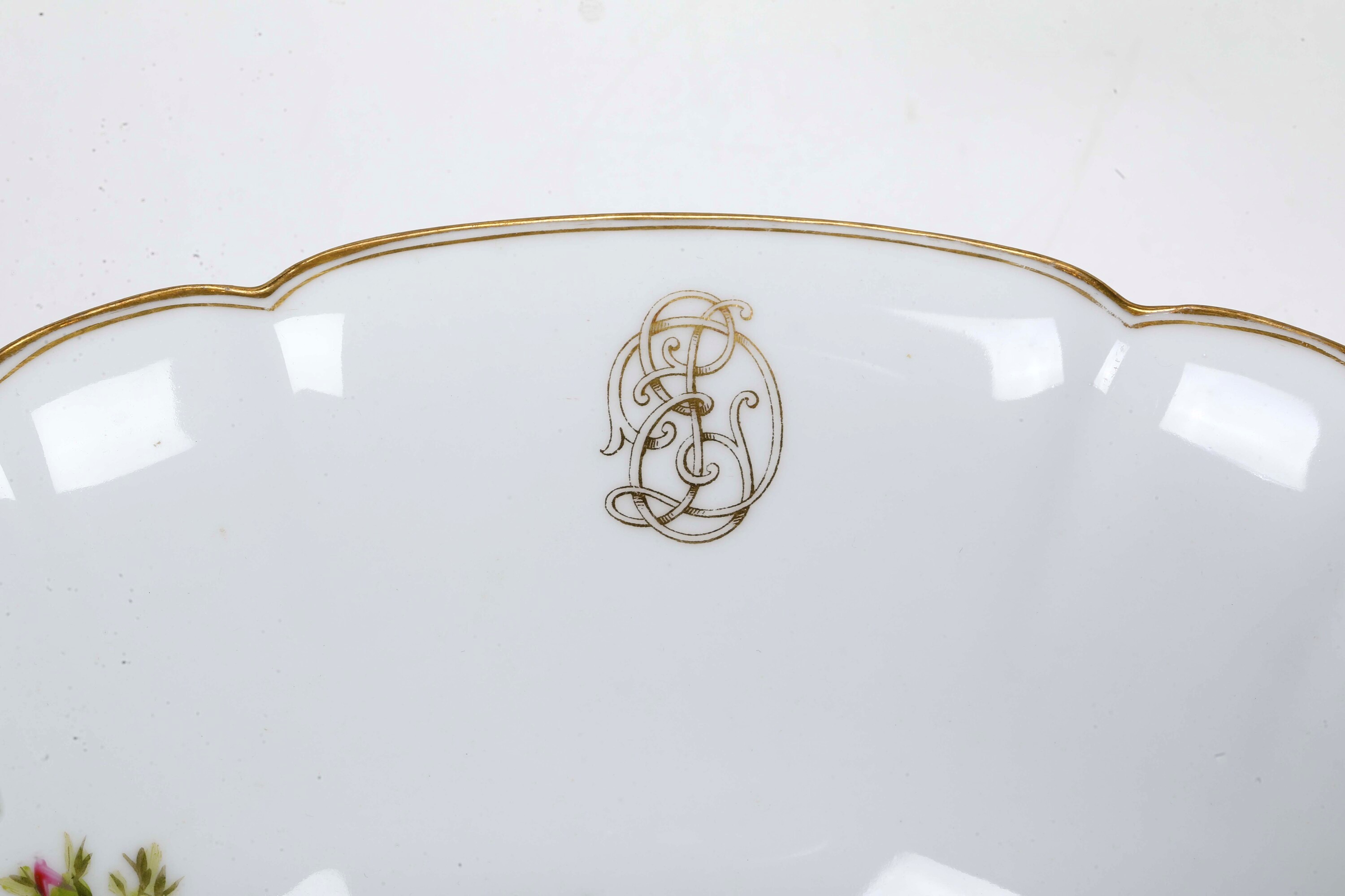 Antico Servizio da Tavola con Monogramma “ed” Doccia, Manifattura Ginori, Verso la Fine del XIX S...