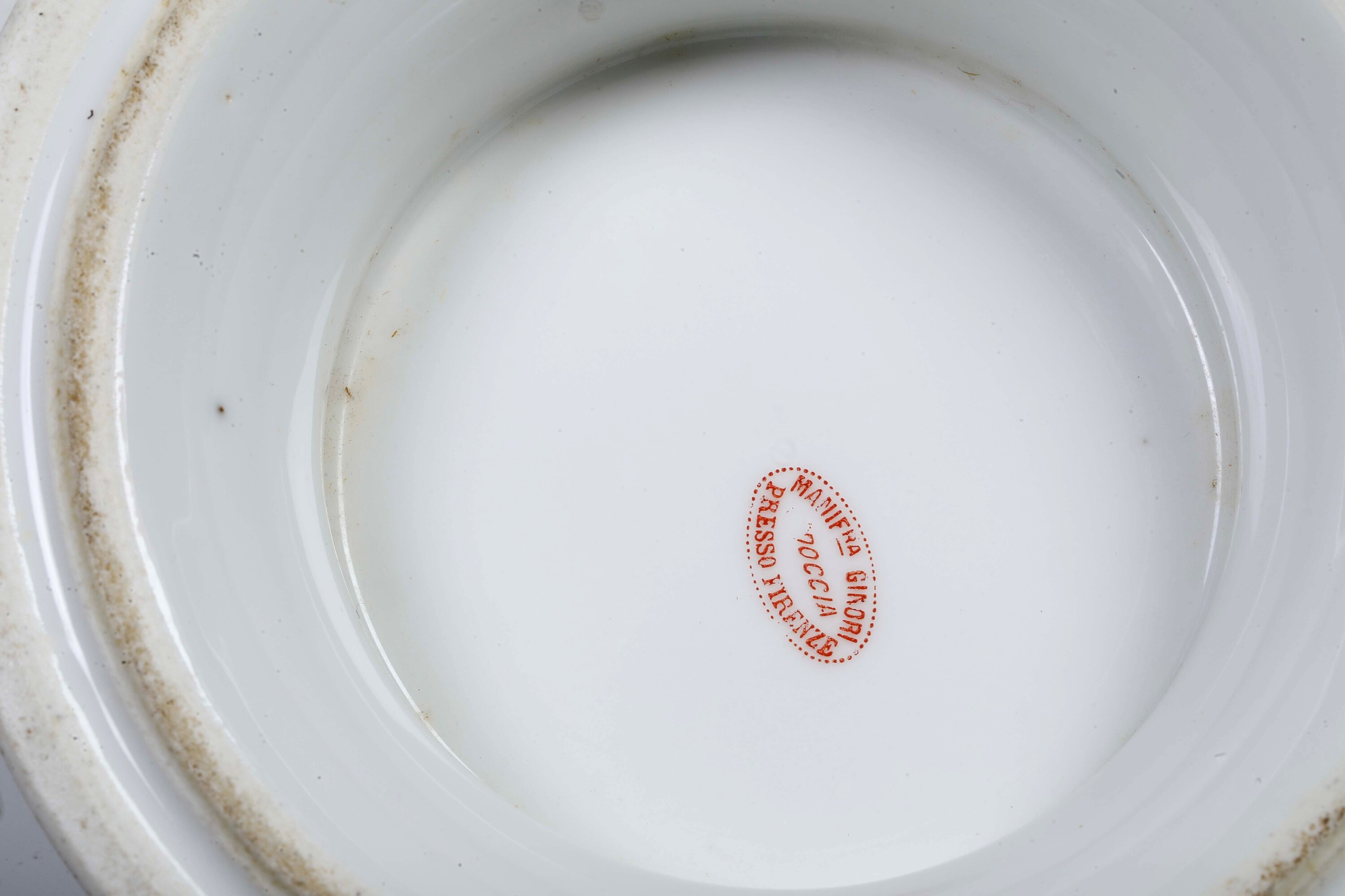 Antico Servizio da Tavola con Monogramma “ed” Doccia, Manifattura Ginori, Verso la Fine del XIX S...