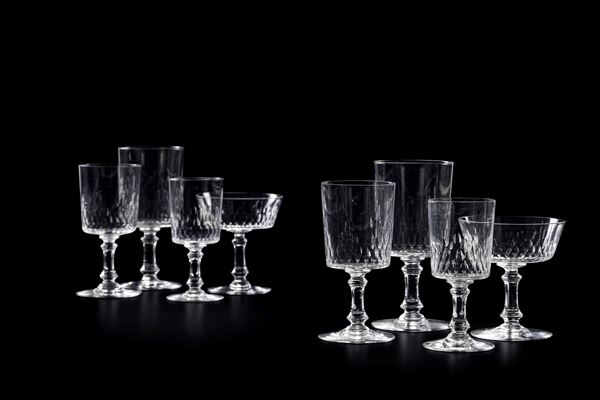 Servizio di calici “Champigny” Francia, Manifattura Baccarat, anni ’20-’30 del XX secolo 