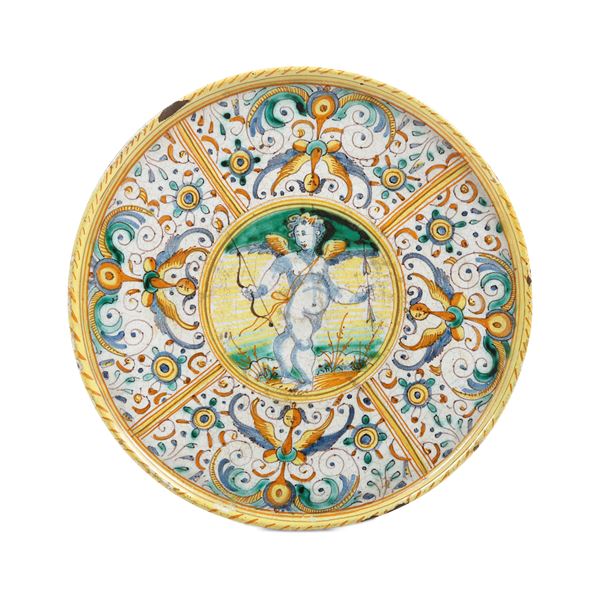 Alzata Deruta, inizio del XVII secolo 