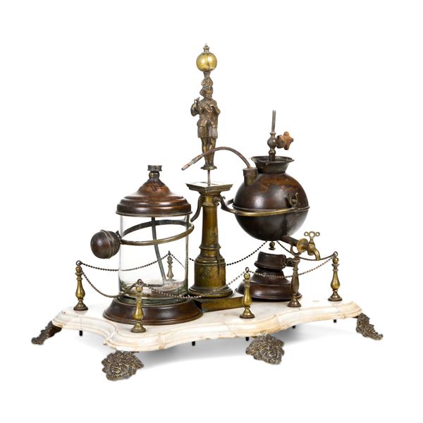 Alambicco da distillazione in ottone. Italia XVIII secolo