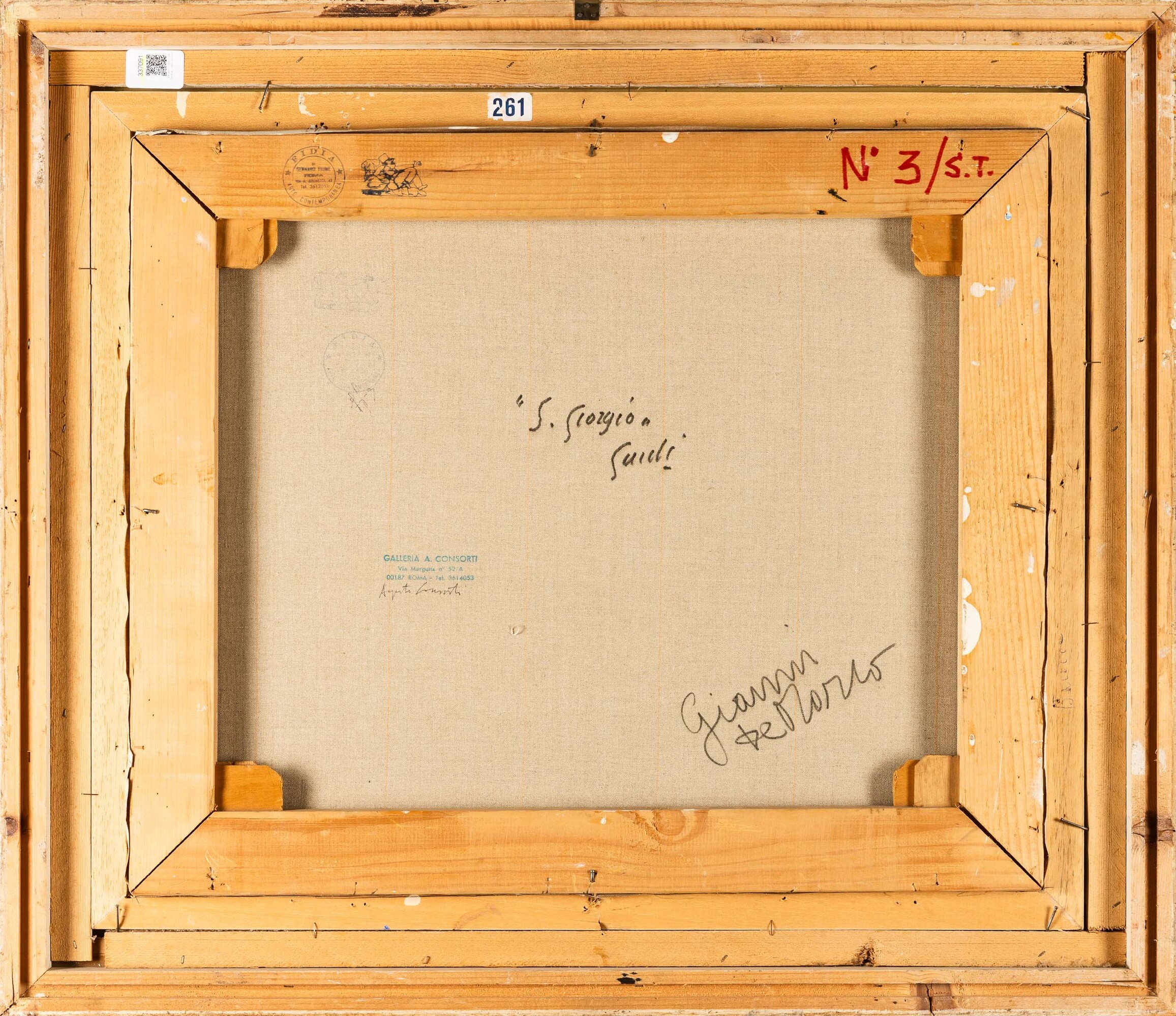 Virgilio Guidi - San Giorgio, olio su tela