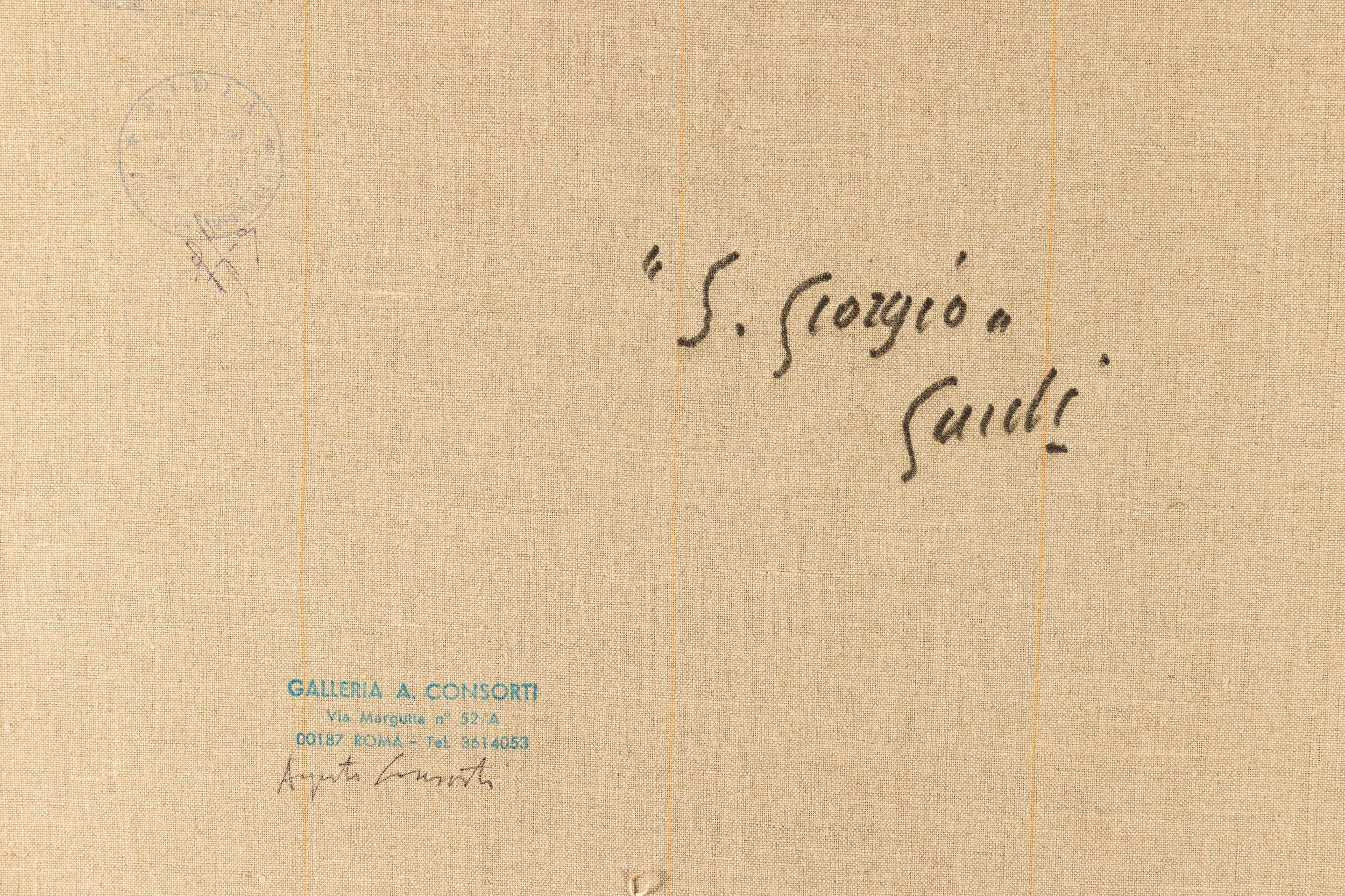 Virgilio Guidi - San Giorgio, olio su tela