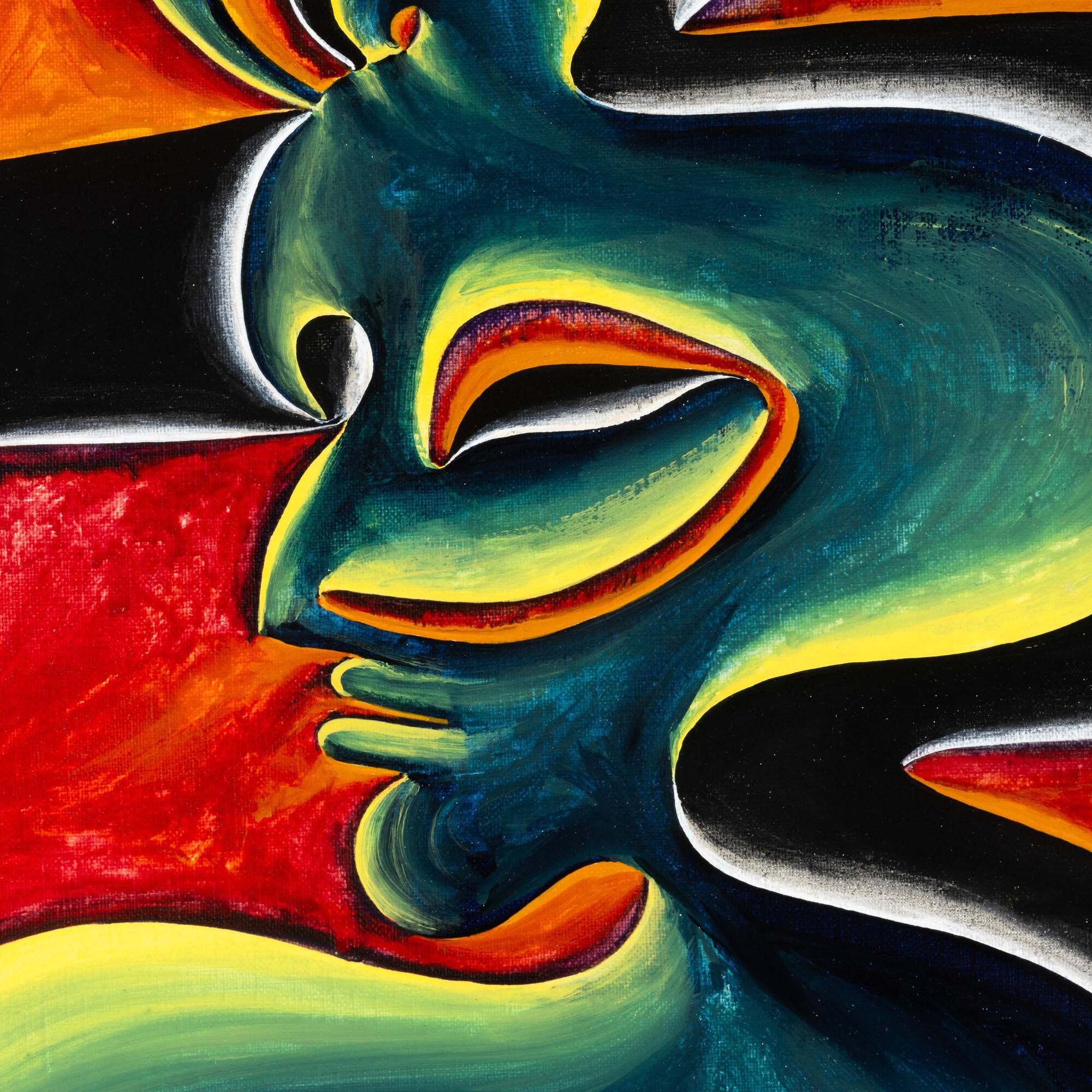 Fritz Baumgarner - Die Braut (La sposa), olio su tela, 1974, 70 x 100 cm