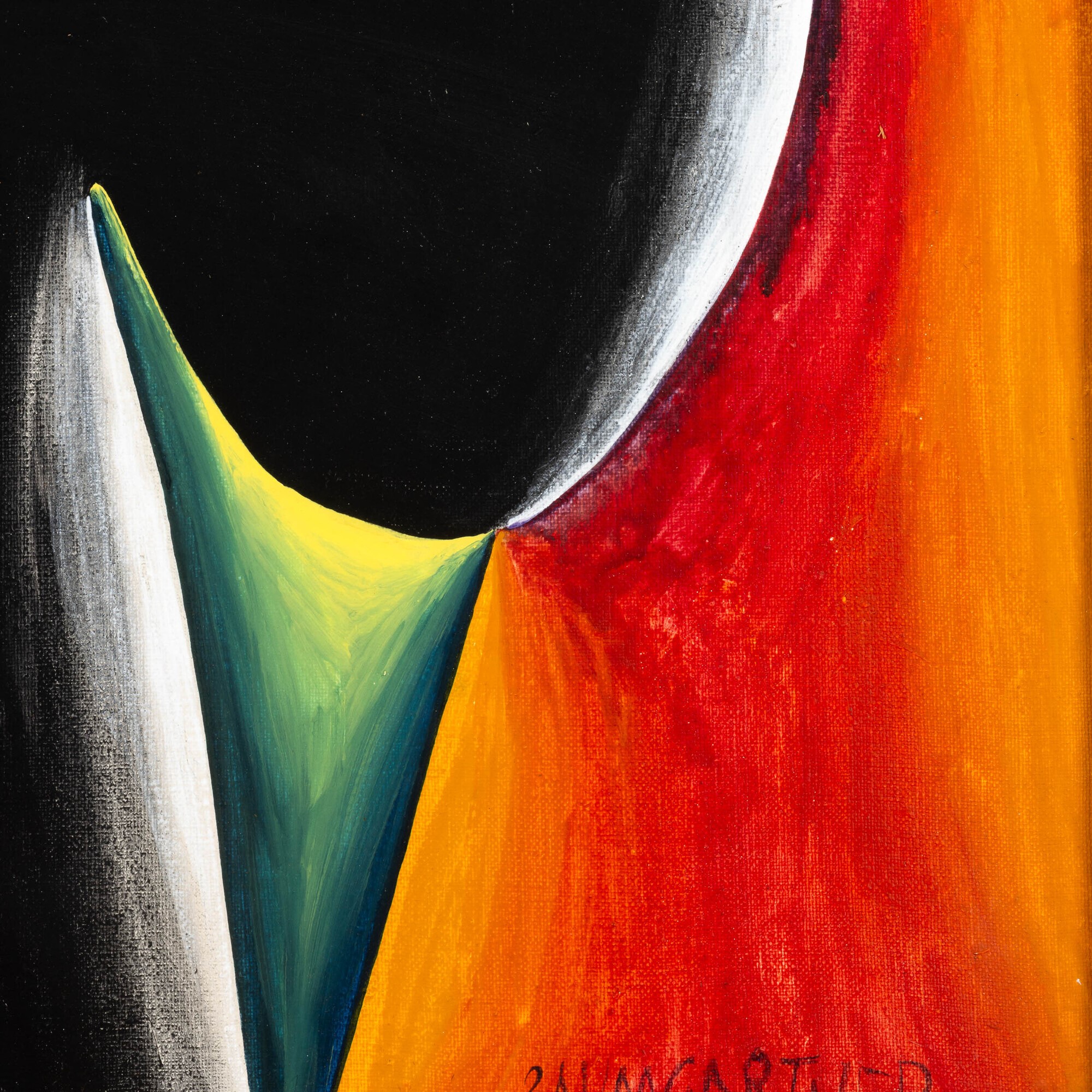 Fritz Baumgarner - Die Braut (La sposa), olio su tela, 1974, 70 x 100 cm