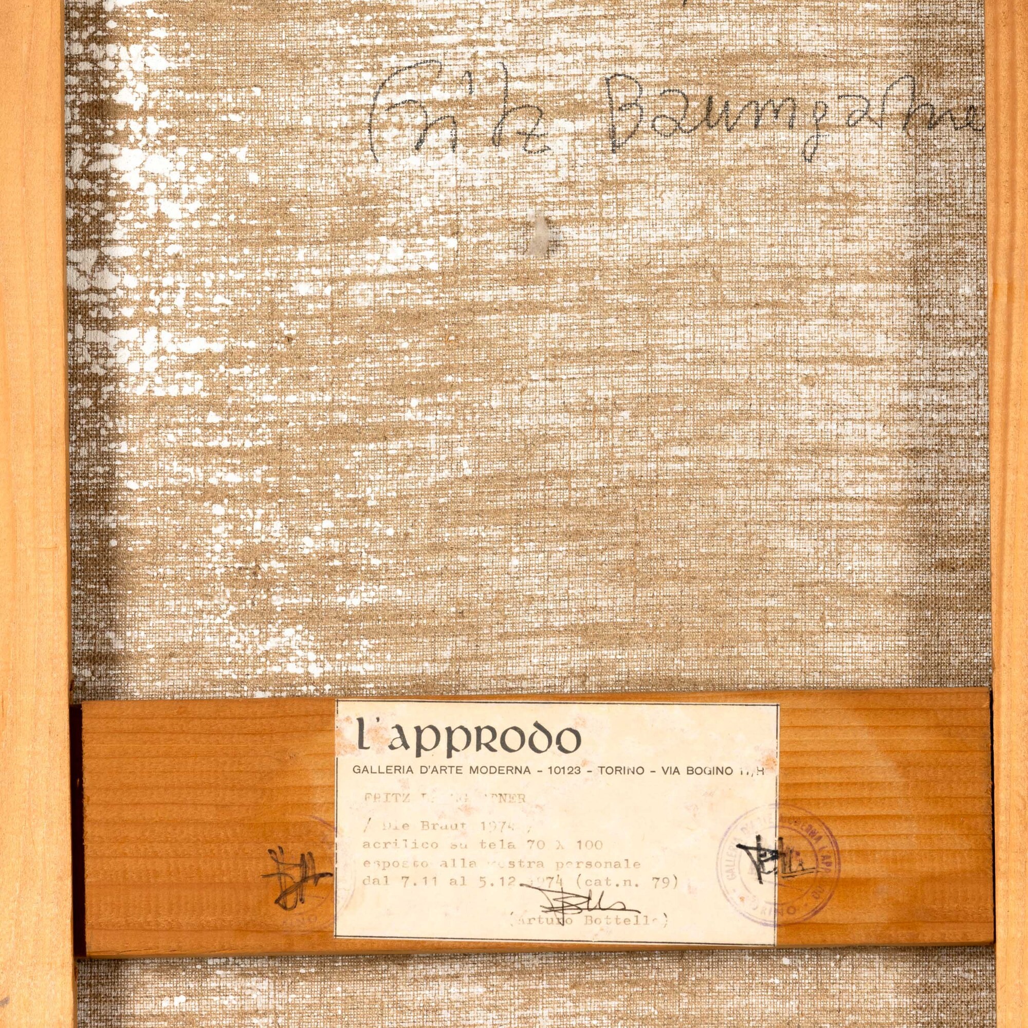 Fritz Baumgarner - Die Braut (La sposa), olio su tela, 1974, 70 x 100 cm