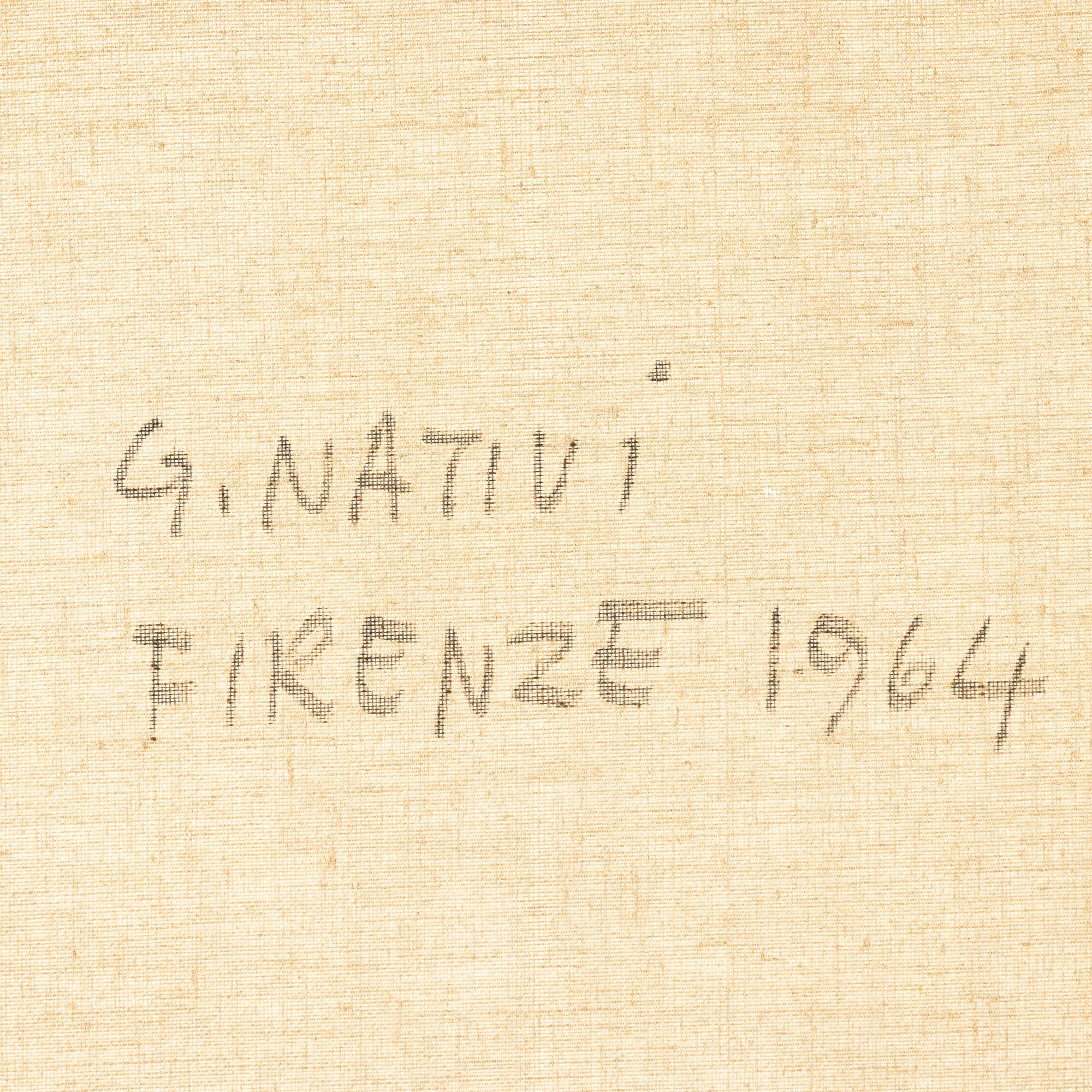 Gualtiero Nativi - Struttura relazionale, tempera su tela