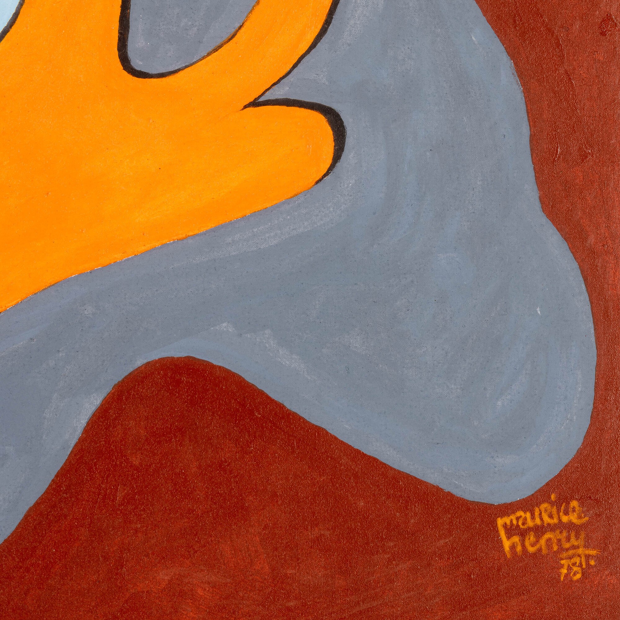 Maurice Henry - Paroles en l’air, acrilico su tela, 1978