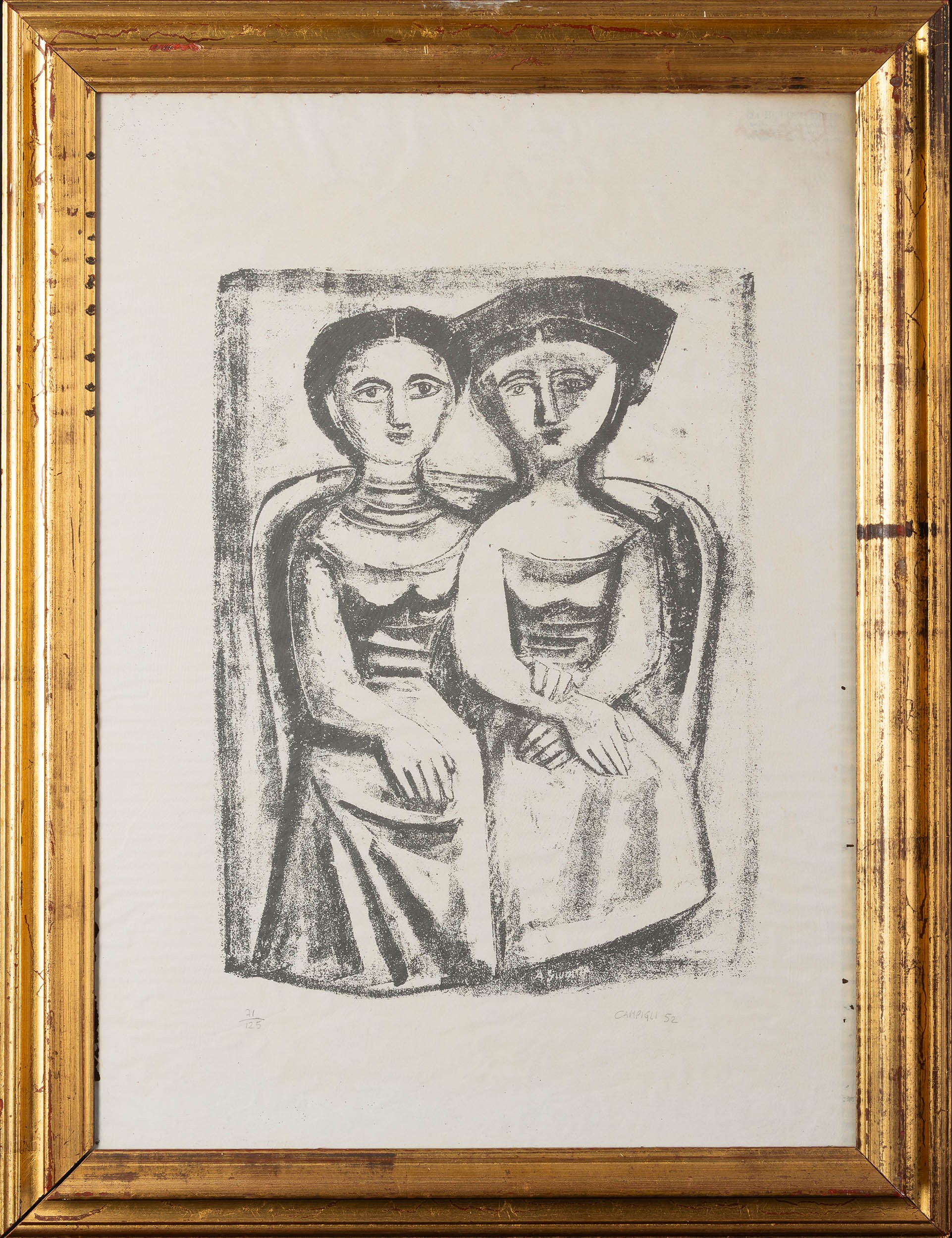 Massimo Campigli - Due Figure Femminili